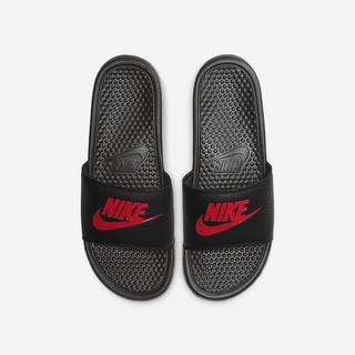 Papuci Nike Benassi Barbati Negrii Rosii | RXZQ-61825